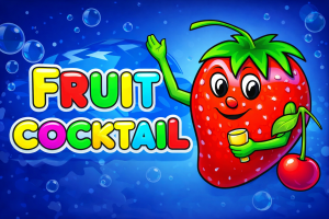 Banner de Fruit Cocktail con fresa animada