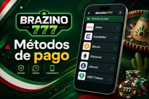 Banner Brazino 777 con métodos de pago